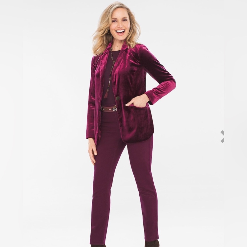 Chico Velevet Fuschia Blazer
